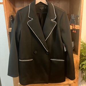 NWT rhinestone trimmed blazer.